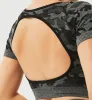 Fancy World Sexy Back Cropped Yoga Short Sleeve sold by Gymsweaty