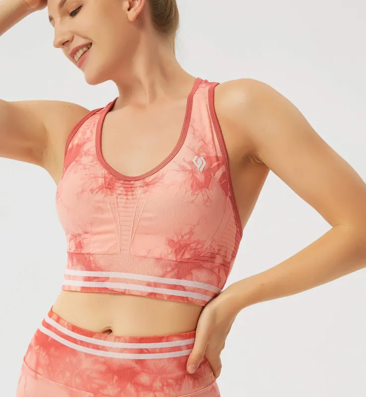 Tie Dye Blossom High Impact Sports Bra sold by Gymsweaty
