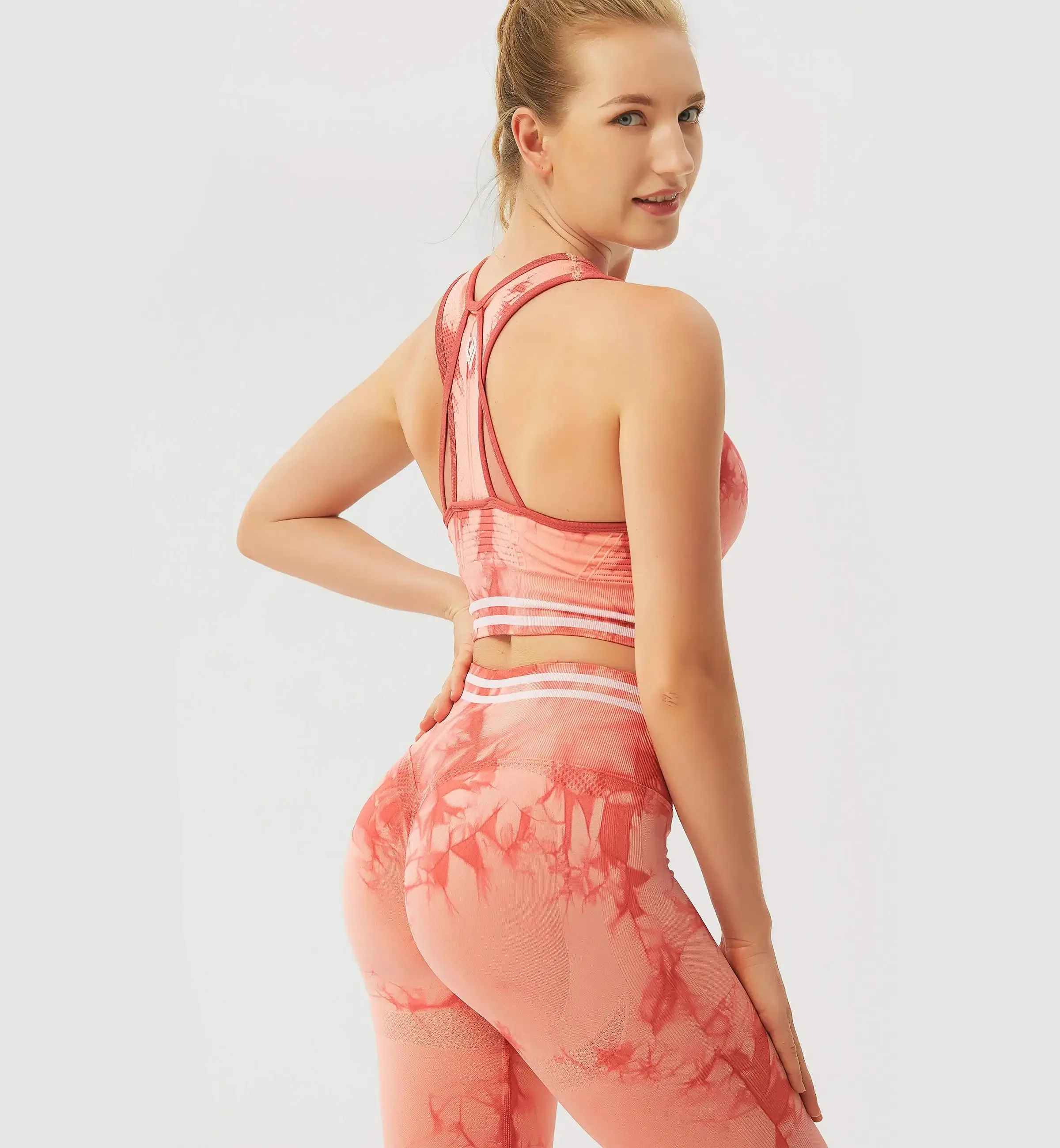 Tie Dye Blossom High Impact Sports Bra sold by Gymsweaty product image thumbnail 3