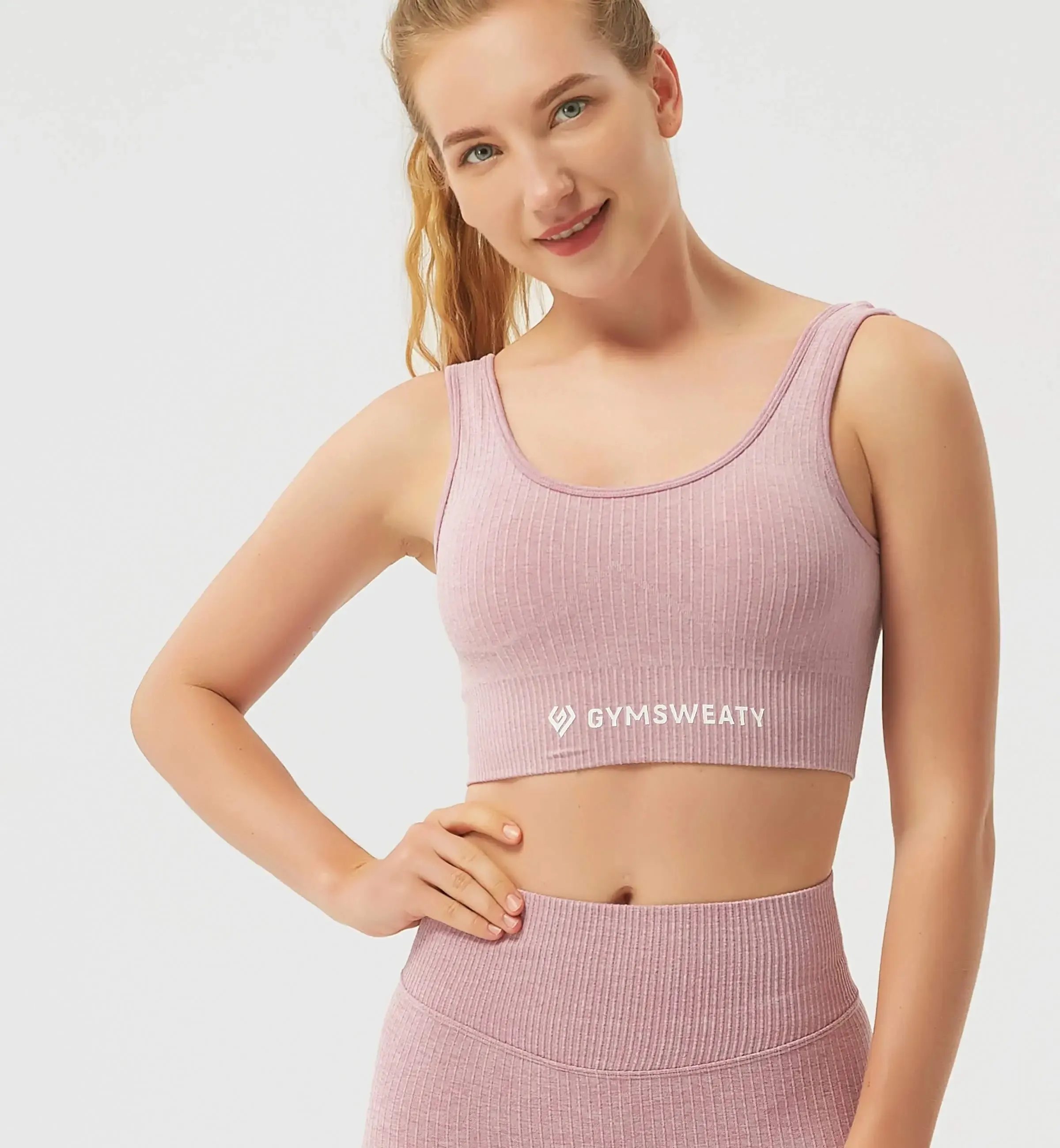 Seamless Ribbed Sports Bra sold by Gymsweaty