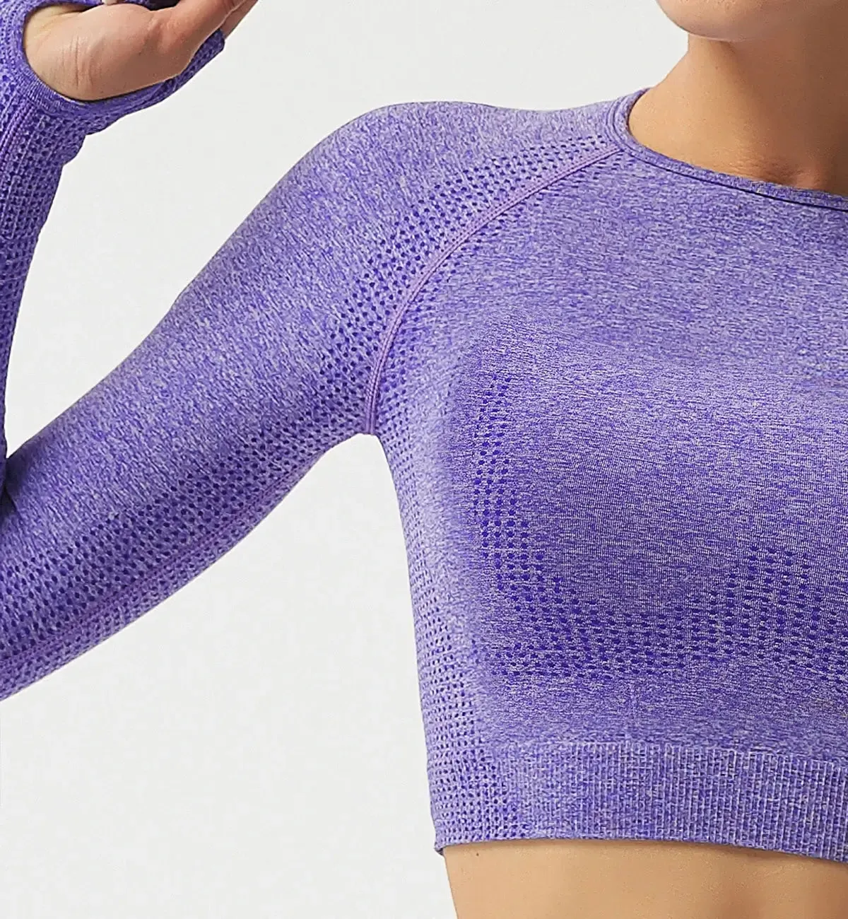 Nimble Fit Long Sleeve Crop Top sold by Gymsweaty product image thumbnail 3