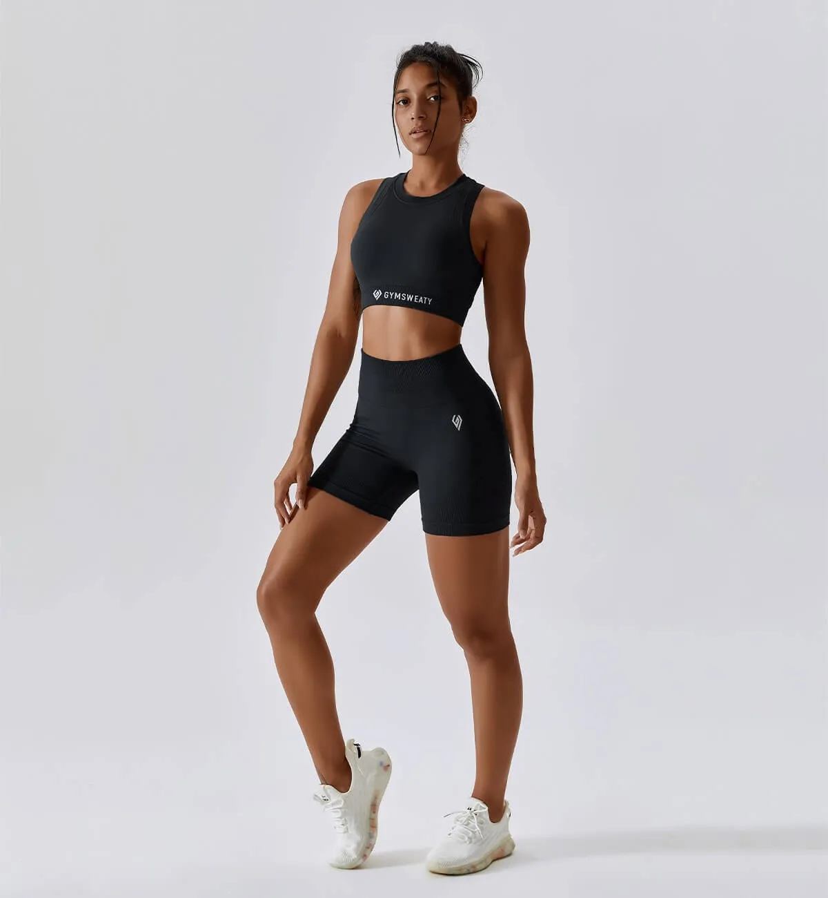 Air Flow Training Cropped Tank-Obsidian sold by Gymsweaty product image thumbnail 5