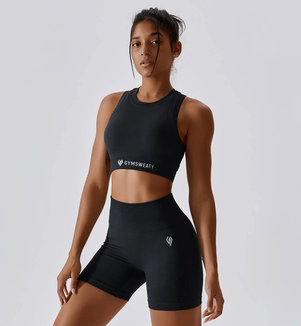 Air Flow Training Cropped Tank-Obsidian sold by Gymsweaty