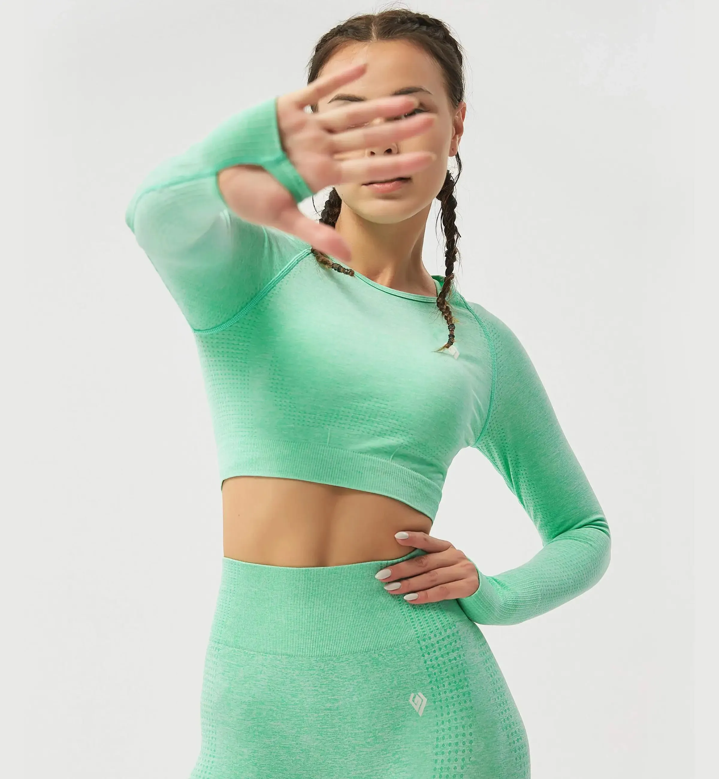 Nimble Fit Long Sleeve Crop Top sold by Gymsweaty