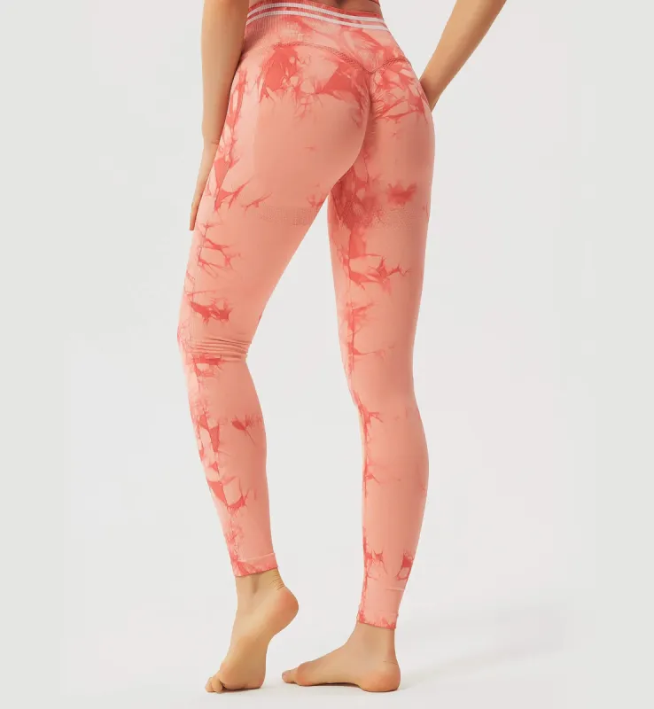 Tie Dye Blossom Seamless Leggings sold by Gymsweaty