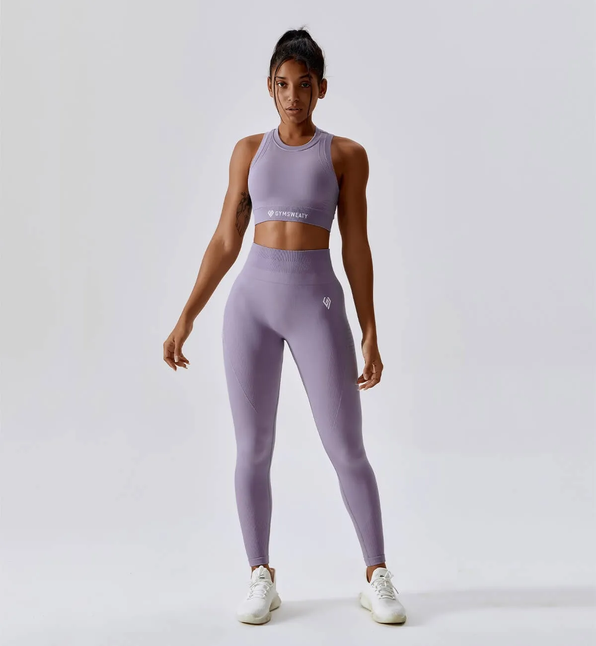 Air Flow Seamless Training Leggings-Lavender sold by Gymsweaty product image thumbnail 4