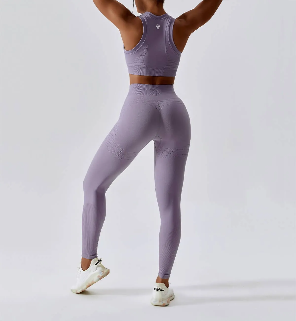 Air Flow Seamless Training Leggings-Lavender sold by Gymsweaty product image thumbnail 3