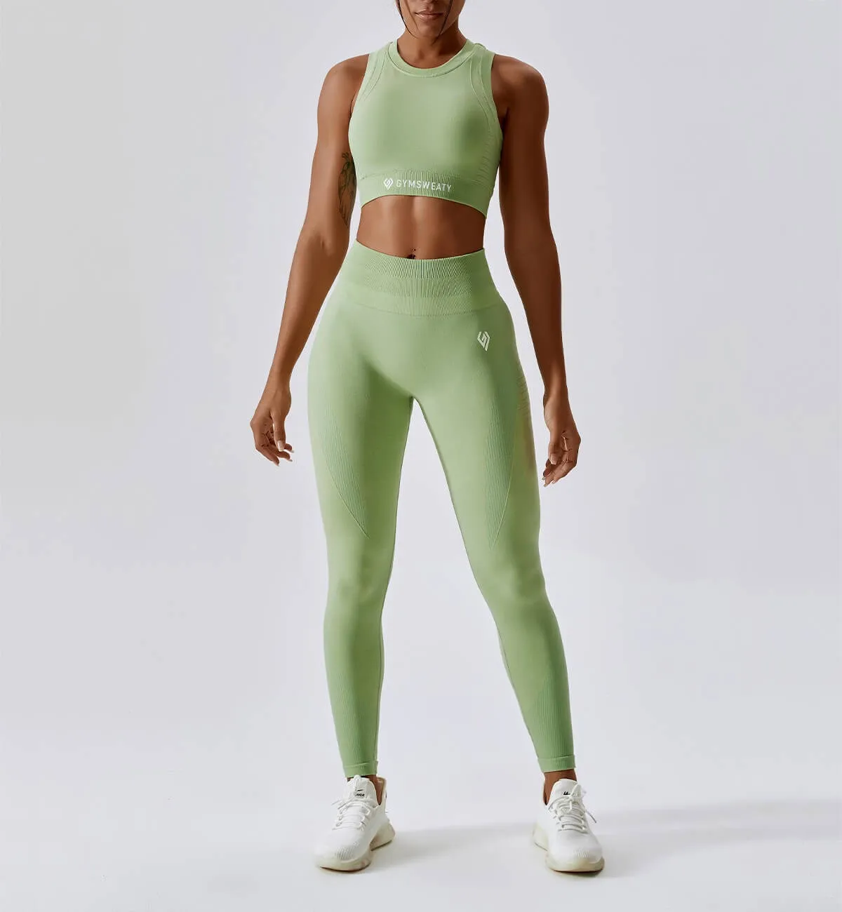 Air Flow Seamless Training Leggings-Celadon sold by Gymsweaty product image thumbnail 4