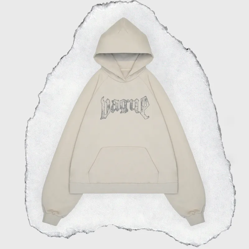VINTAGE ESSENTIALS HOODIE [BONE] sold by Vague Studios