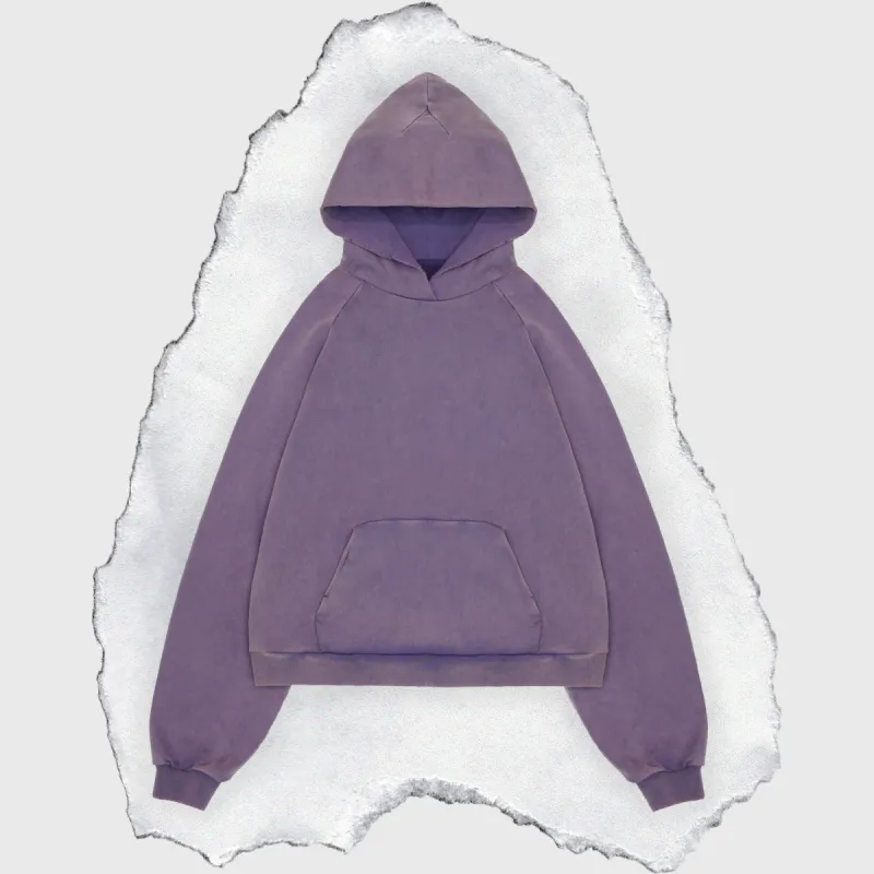 BLANK HOODIE [MAUVE] sold by Vague Studios