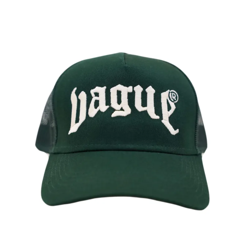 VAGUE ESSENTIALS TRUCKER HAT [FOREST GREEN] sold by Vague Studios