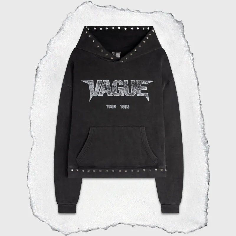 TOUR STUDDED HOODIE [BLACK] sold by Vague Studios