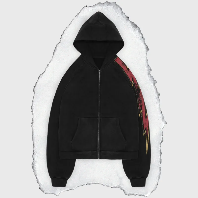 STRIKE ZIP-UP [VINTAGE BLACK] sold by Vague Studios