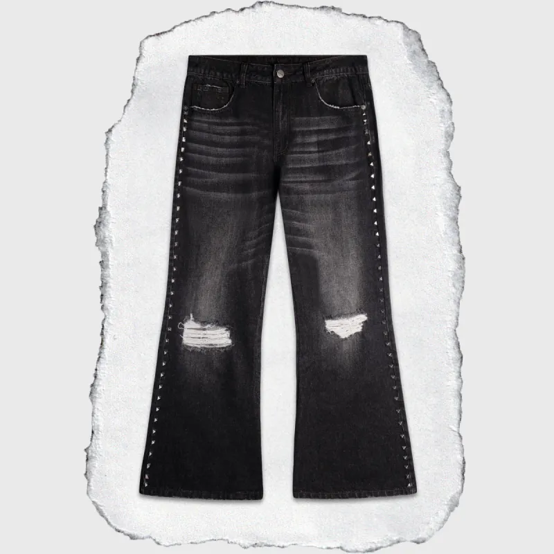'85 FLARED DENIM [VINTAGE BLACK] sold by Vague Studios