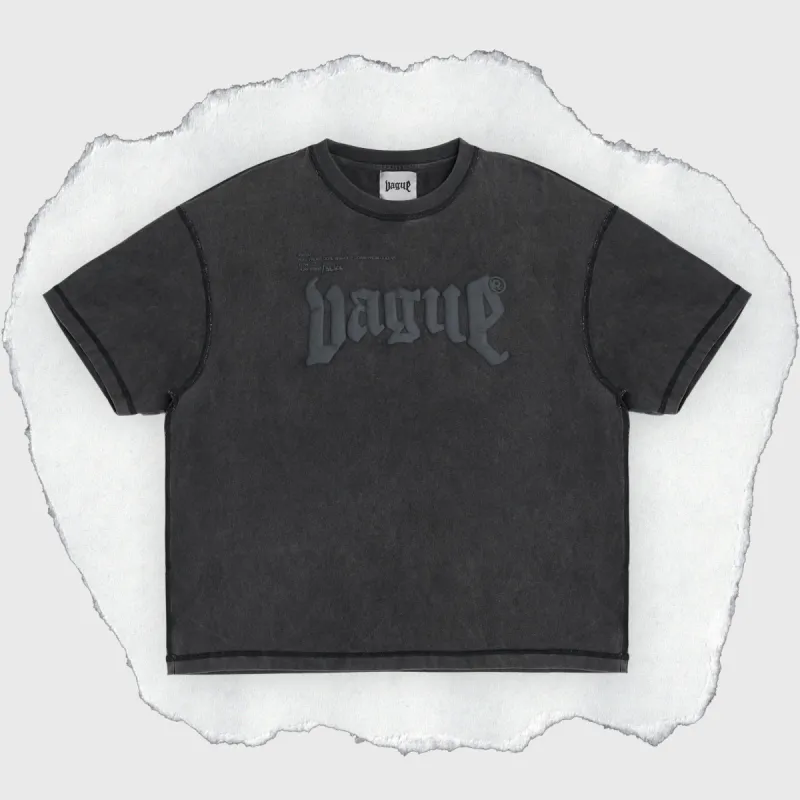 DECONSTRUCTED TEE [VINTAGE BLACK] sold by Vague Studios