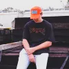 ORANGE LOGO TEE [BLACK] sold by Vague Studios