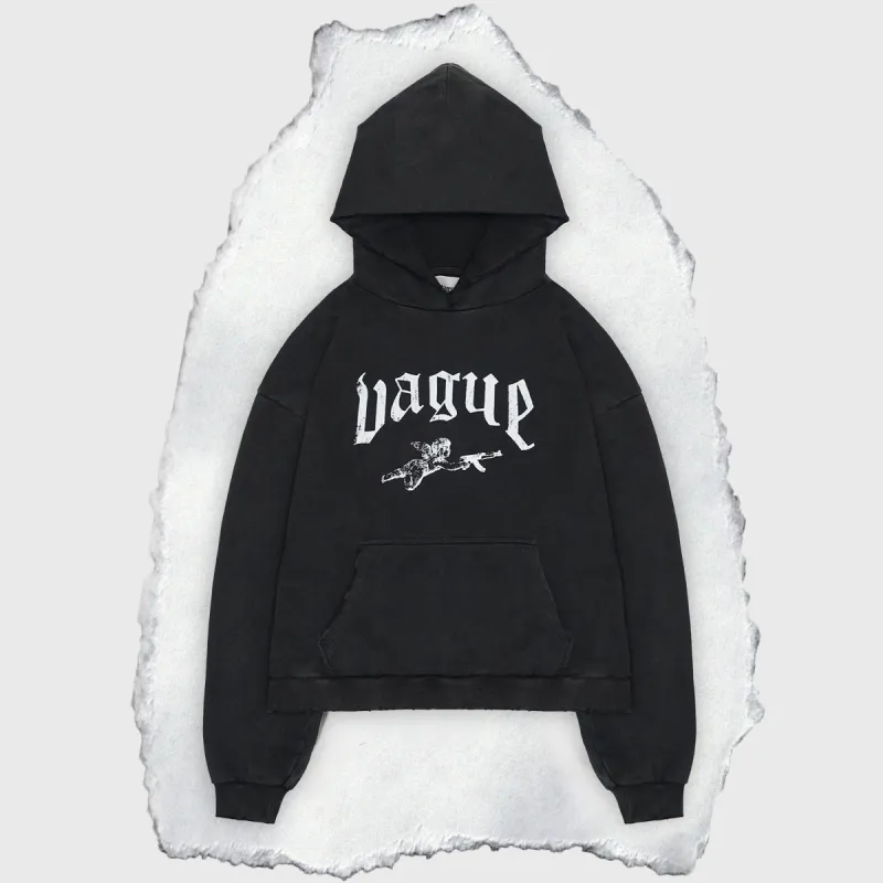 FREE GUARDIAN ANGEL HOODIE [VINTAGE BLACK] sold by Vague Studios