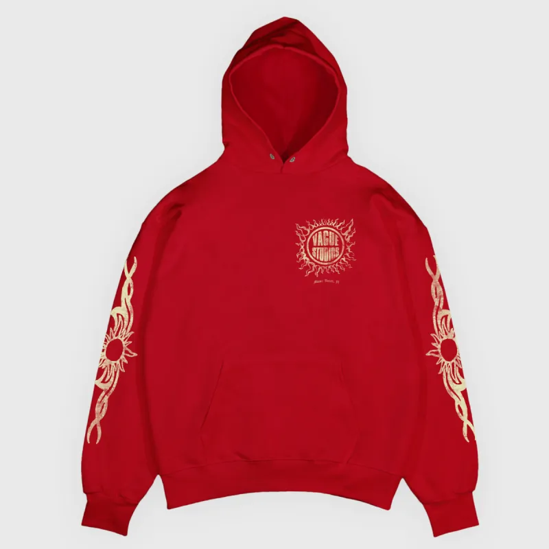 SUNBURN HOODIE [RED] sold by Vague Studios
