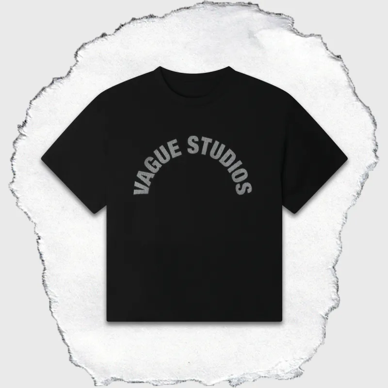 COLLEGIATE TEE [BLACK] sold by Vague Studios