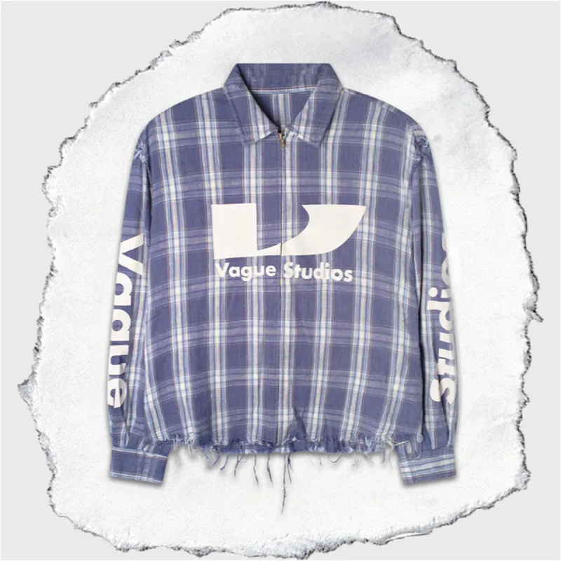 SURGE ZIP FLANNEL [BLUE] sold by Vague Studios