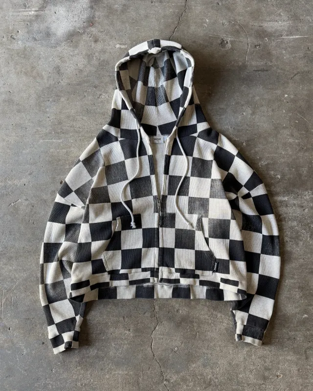 C CHECKERED THERMAL ZIP UP sold by Vague Studios