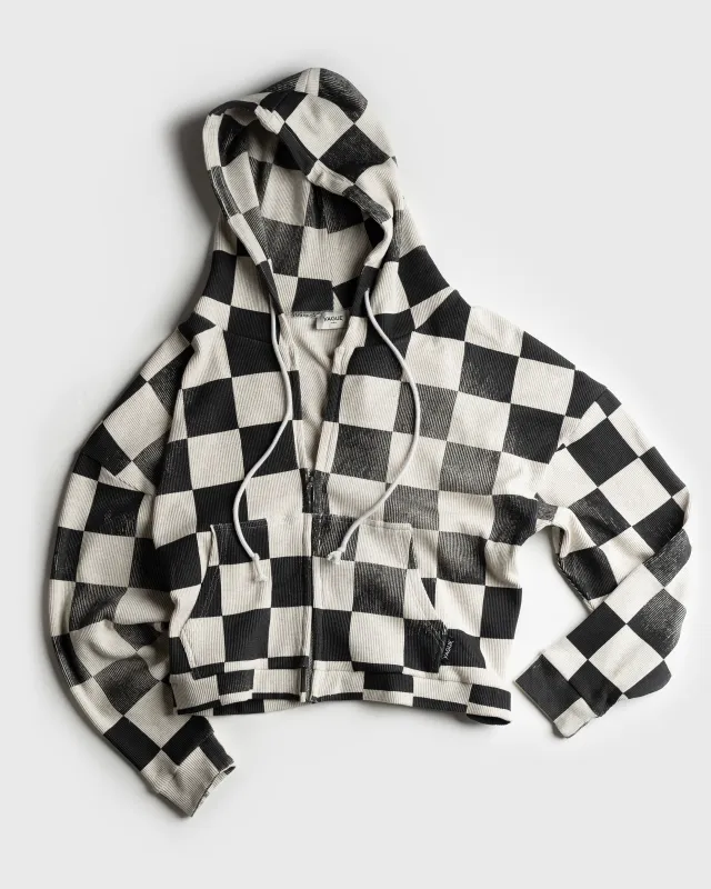 W CHECKERED THERMAL ZIP UP sold by Vague Studios