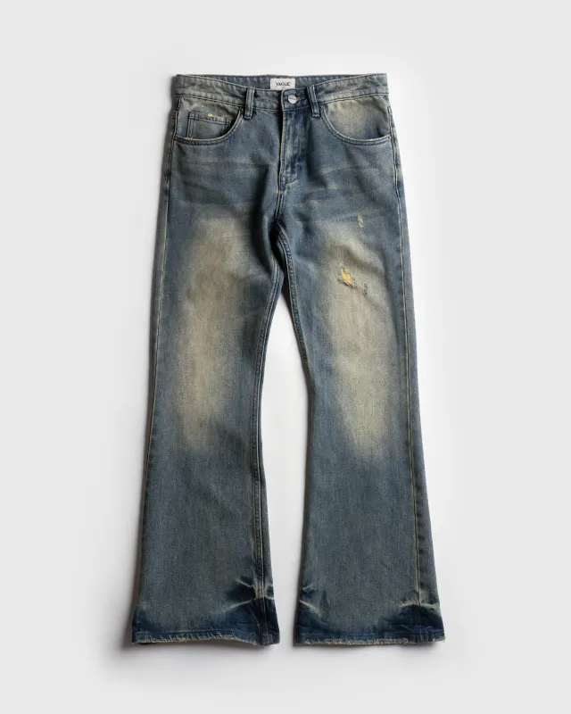 W BOOTCUT DENIM [BRUISED] sold by Vague Studios