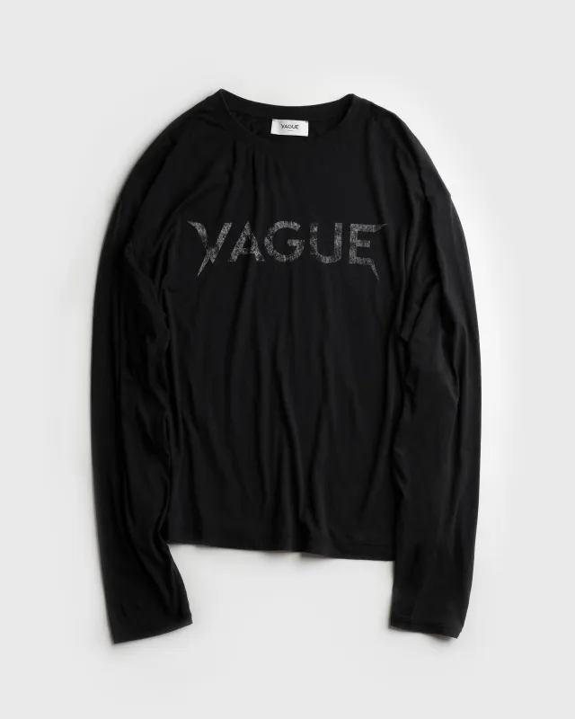 W LOGO LONGSLEEVE [BLACK] sold by Vague Studios