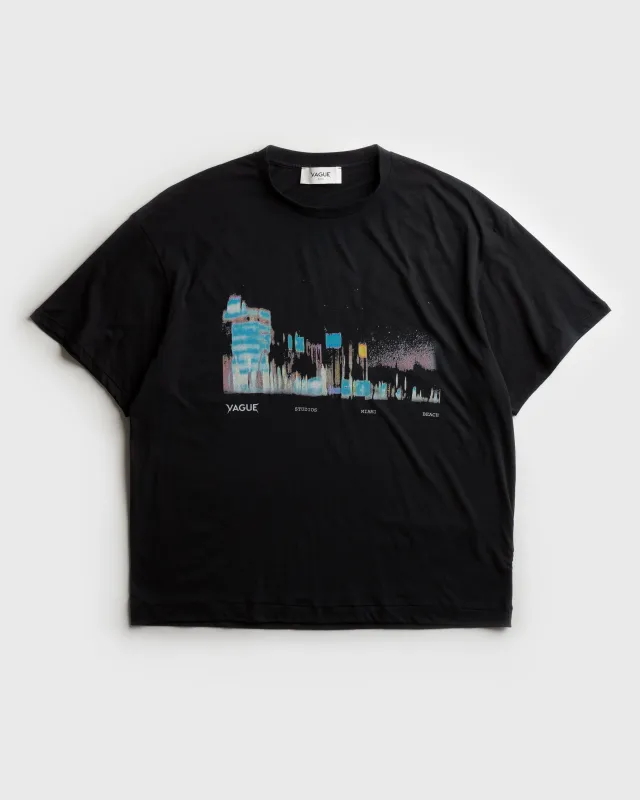 SOUTH BEACH TEE [BLACK] made by Vague Studios