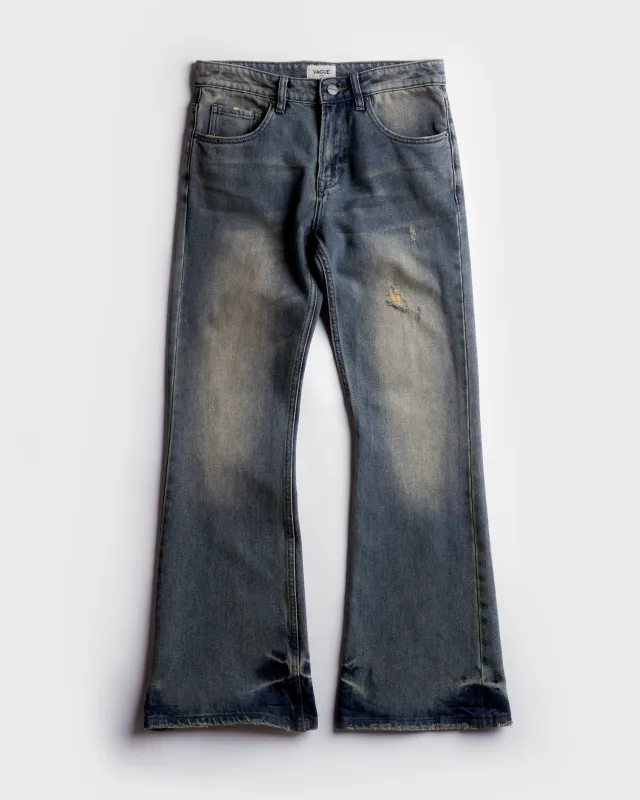 CIGARETTE BOOTCUT DENIM [BRUISED] sold by Vague Studios