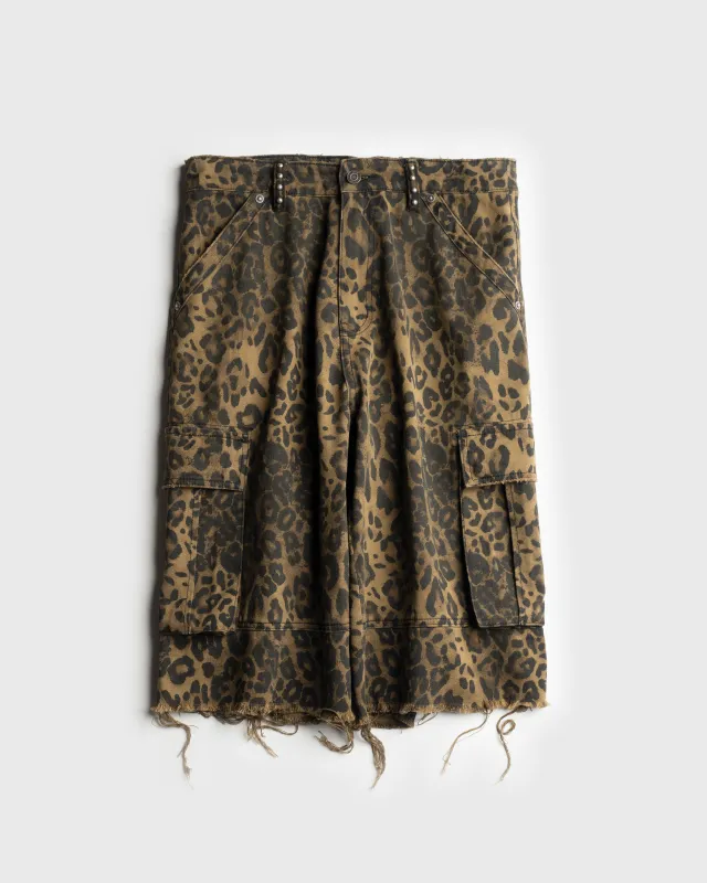 CARGO SHORTS [LEOPARD] sold by Vague Studios