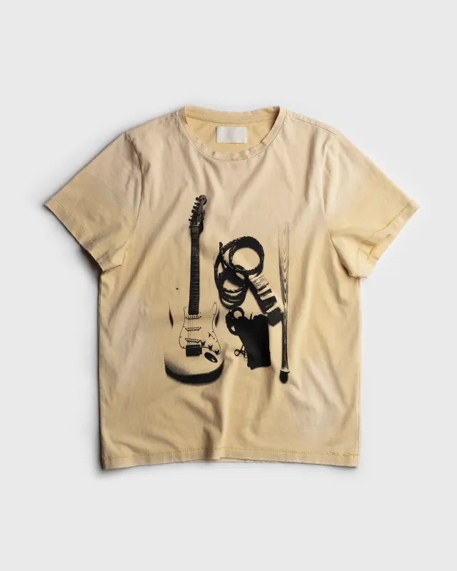 BYSTANDER SLIM TEE [VINTAGE YELLOW] sold by Vague Studios