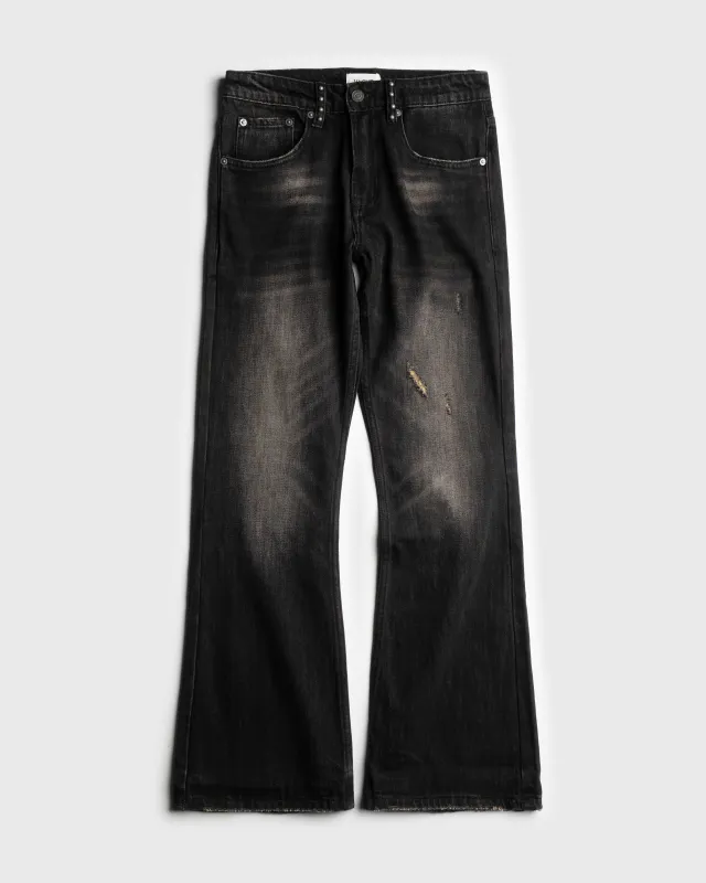 CIGARETTE BOOTCUT DENIM [ASPHALT] sold by Vague Studios