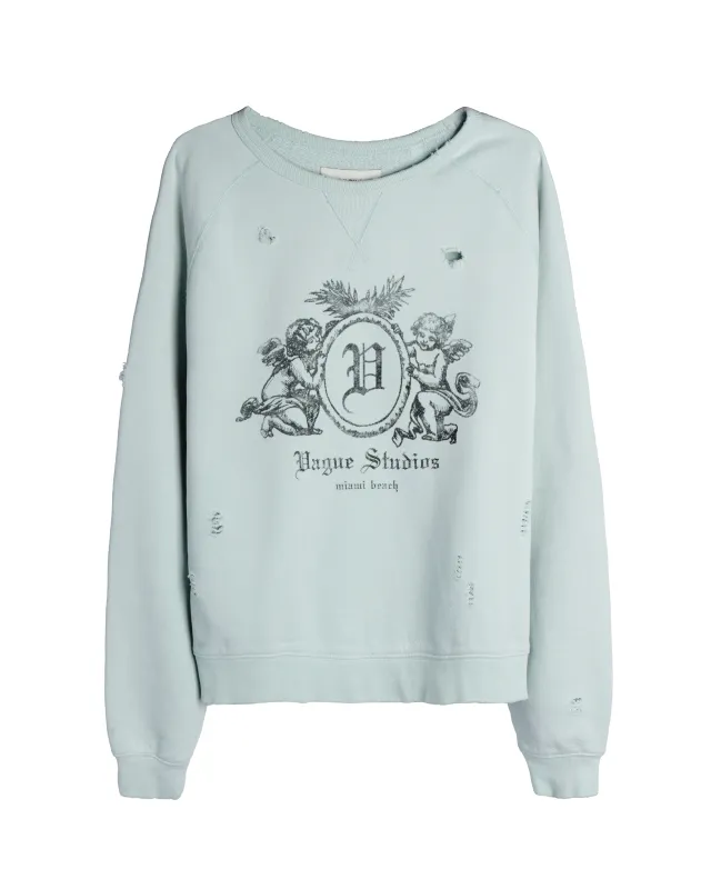 RESORT CREWNECK [ICE BLUE] sold by Vague Studios