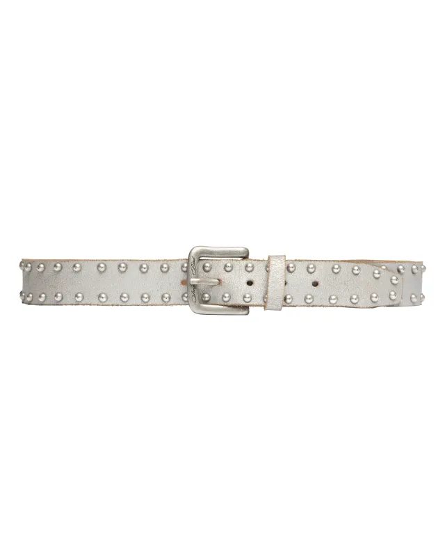 SONGBIRD STUDDED BELT [CRACKED SILVER] sold by Vague Studios