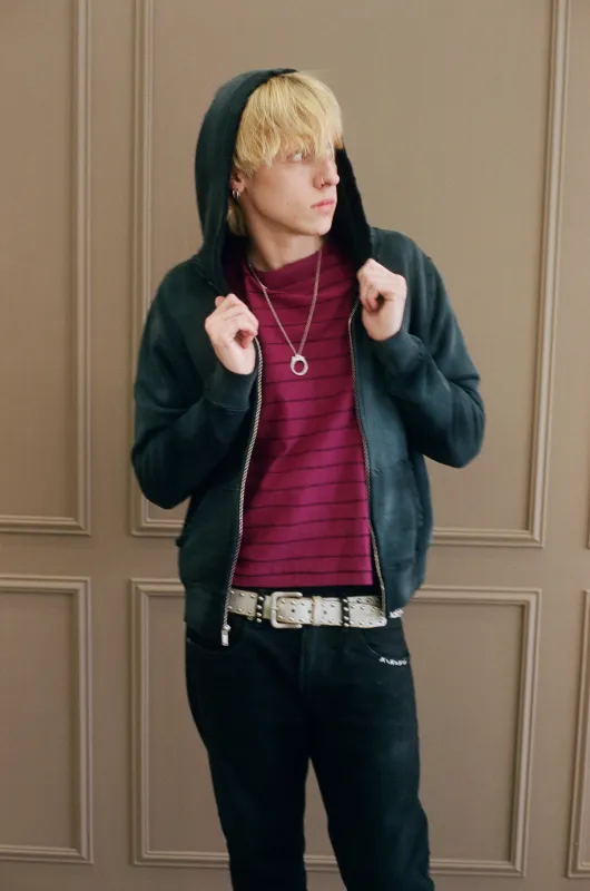 STUDIO ZIP-UP [SUNBEAT BLACK] sold by Vague Studios