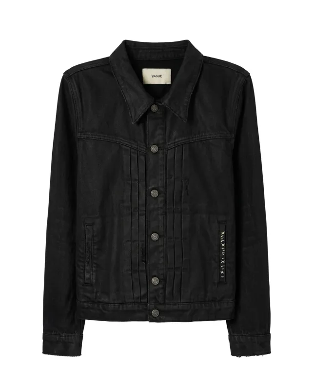 TYPE 1 DENIM JACKET [WAXED BLACK] made by Vague Studios