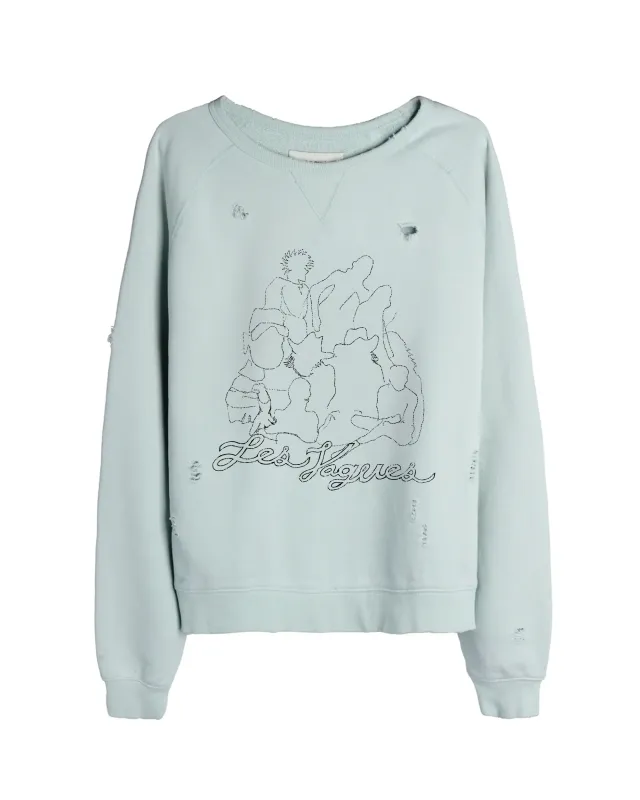 LES VAGUES CREWNECK [ICE] made by Vague Studios