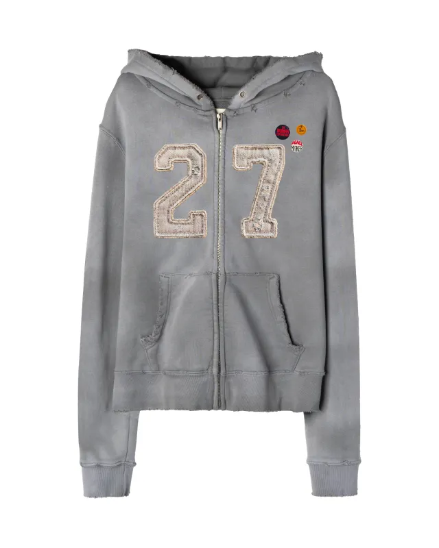 27 CLUB ZIP-UP [SUNBEAT GREY] made by Vague Studios