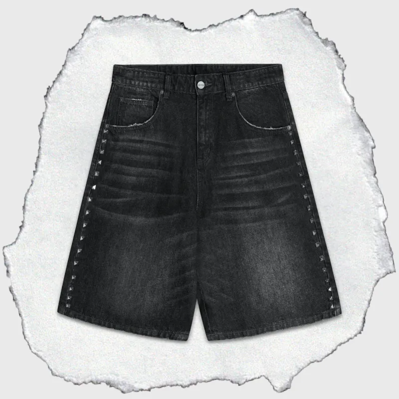 '85 STUDDED JORTS [VINTAGE BLACK] sold by Vague Studios