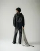 DECONSTRUCTED ESSENTIALS HOODIE [COAL] sold by Vague Studios