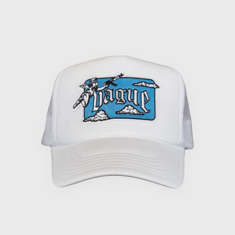 GUARDIAN ANGEL TRUCKER HAT [WHITE] sold by Vague Studios