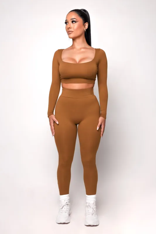 Ultra High Waisted Leggings - Rust sold by My outfit online