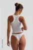 T-Shape Micro-Ribbed Tank Top - White sold by My outfit online