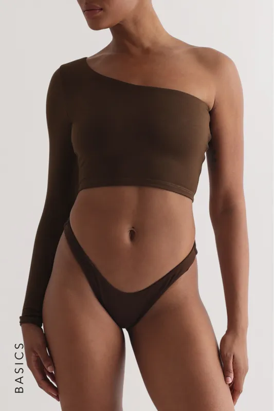 Half In Love Crop Top - Chocolate sold by My outfit online