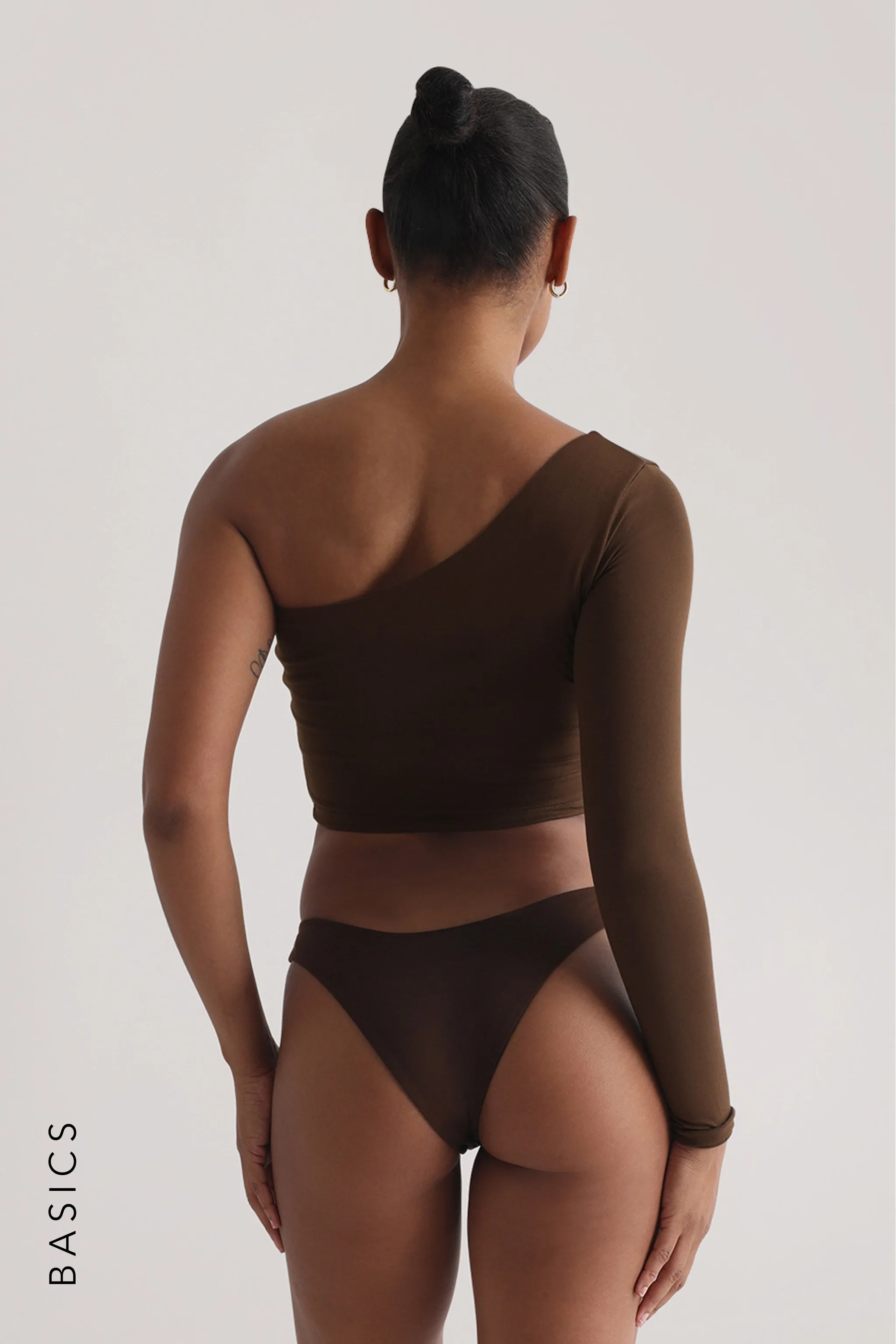 Half In Love Crop Top - Chocolate sold by My outfit online product image thumbnail 2