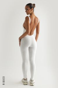 Devoted Ribbed Jumpsuit - White sold by My outfit online