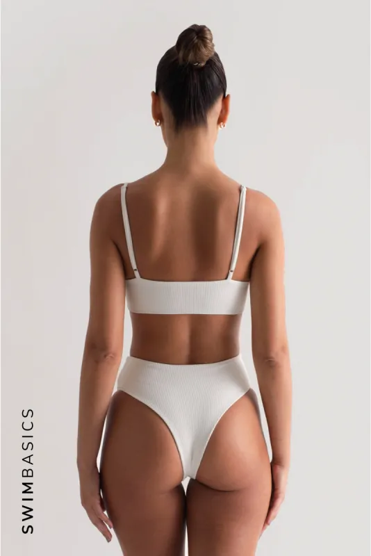 Core Textured Bikini Bottoms - White sold by My outfit online