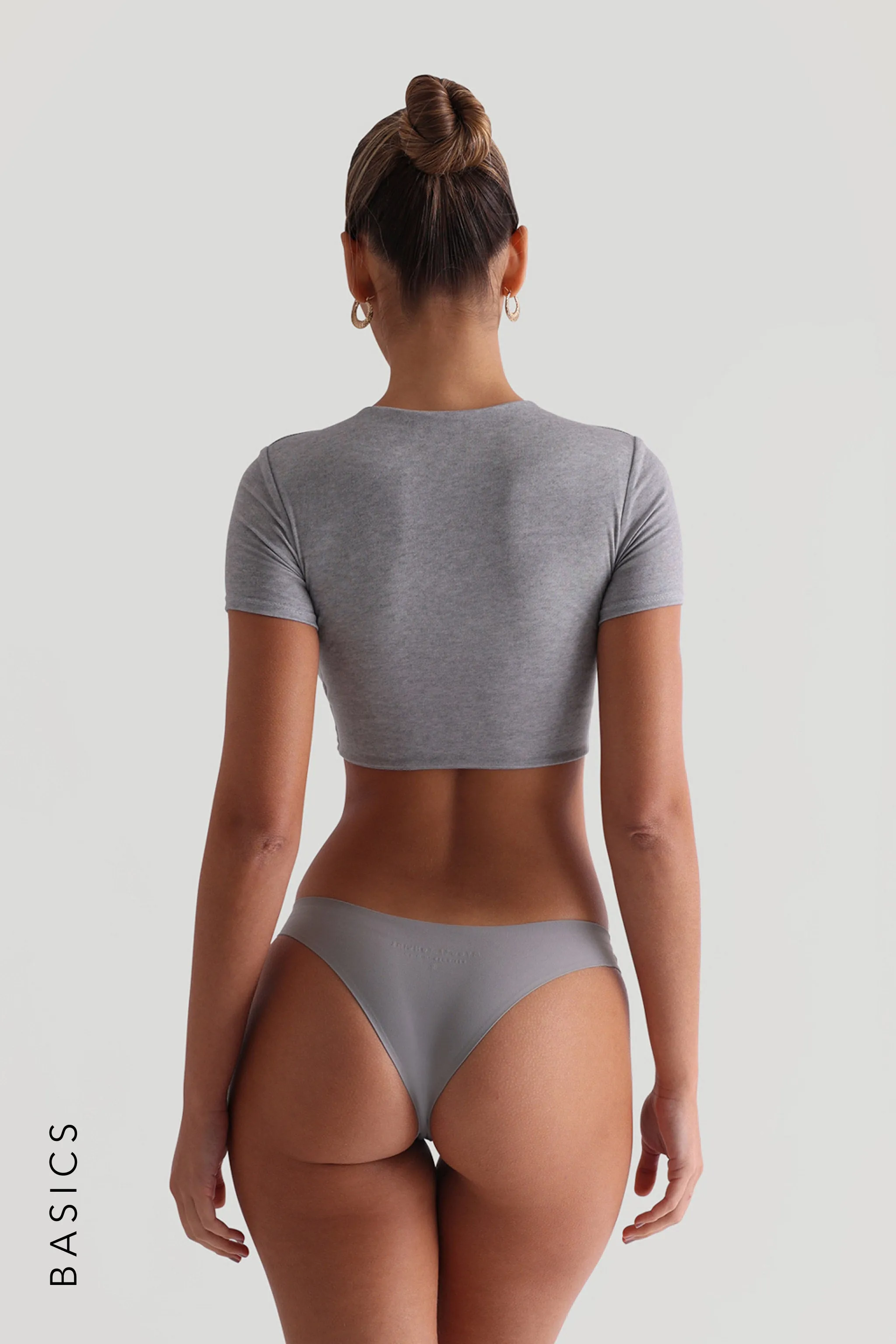 Mist Short Sleeve Crop Top - Heather Gray sold by My outfit online product image thumbnail 2