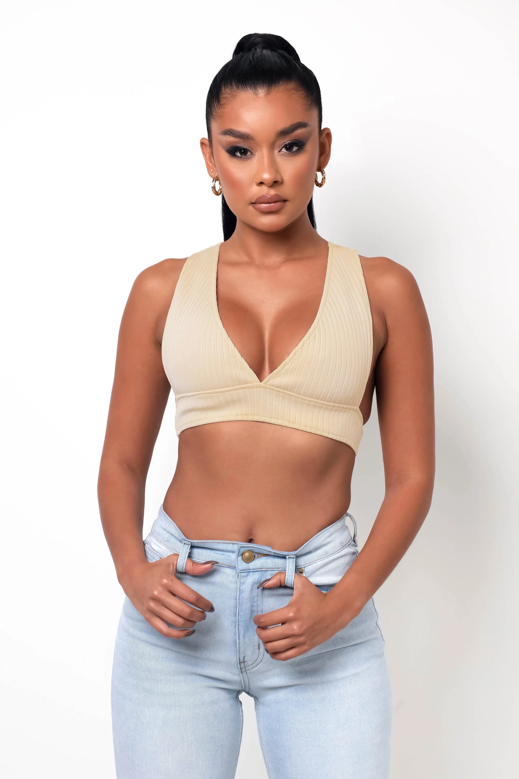 Cross Back Crop Top - Nude sold by My outfit online product image thumbnail 3